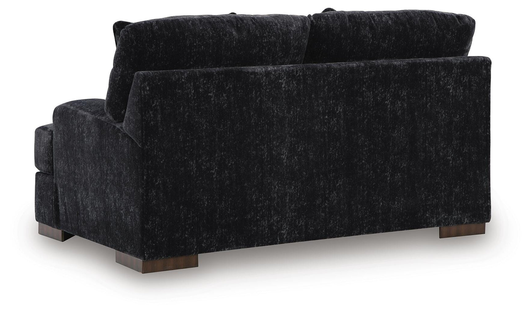Whitmore Manor Black Pearl Chenille,Velvet Loveseat view 4
