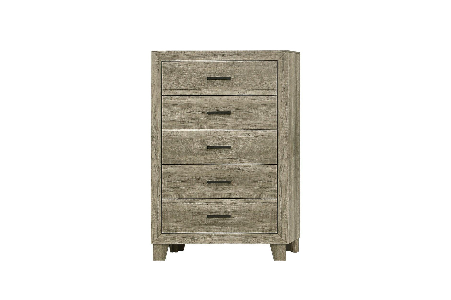 Gray Modern Traditional Rustic Solid Wood And Veneers Panel Bedroom Set - Ella Furniture