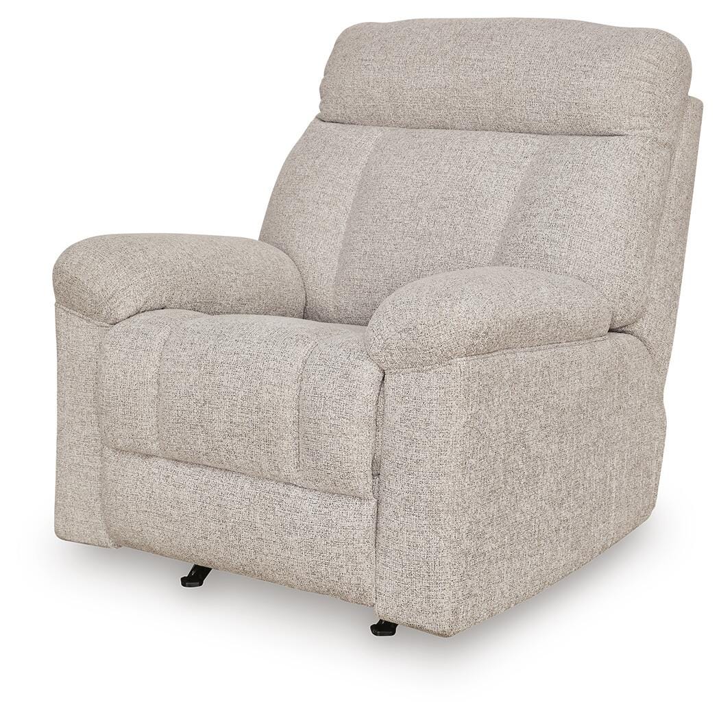 Hoyne Park Cobble Stone Performance Fabric,Next-Gen Nuvella™,Chenille Recliner from Ella Furniture