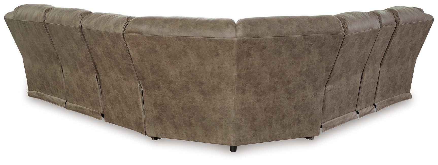 Ravenel Fossil Faux Leather 4-Piece Power Reclining Sectional Sofa