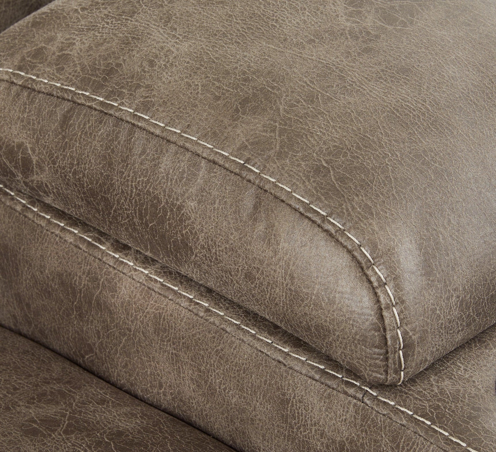 Ravenel Fossil Faux Leather 4-Piece Power Reclining Sectional Sofa