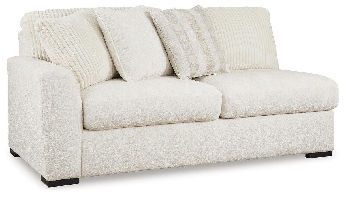 Chessington Ivory 2-Piece Sectional with Ottoman — angled view