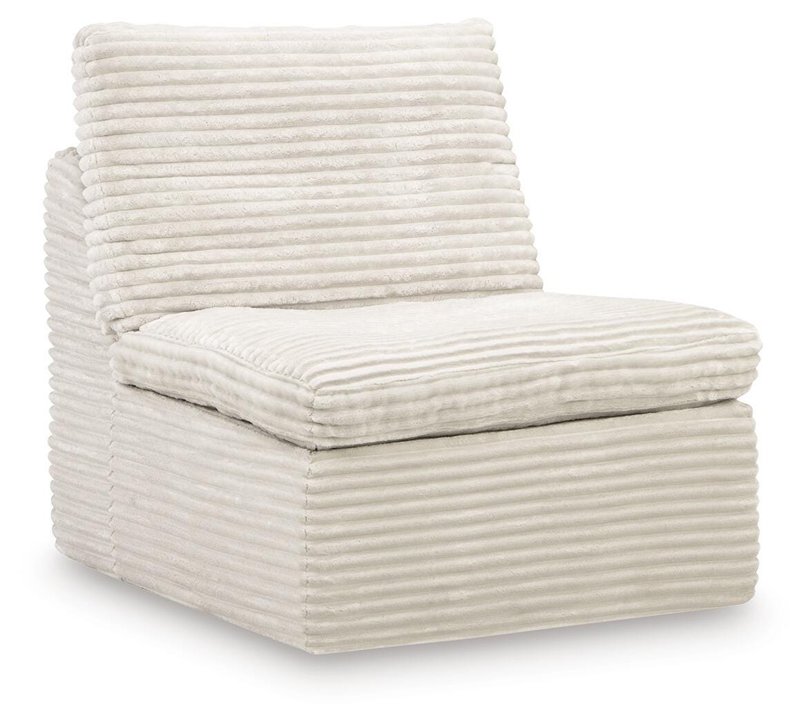 Fannin Ivory Armless Chair