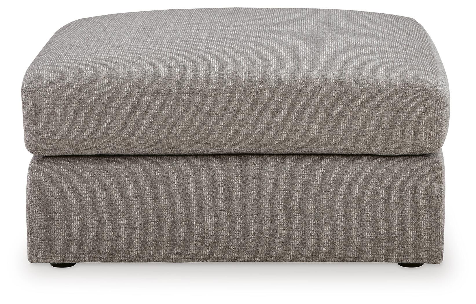 Lindon Smoke Performance Fabric,Next-Gen Nuvella™,Chenille Oversized Accent Ottoman