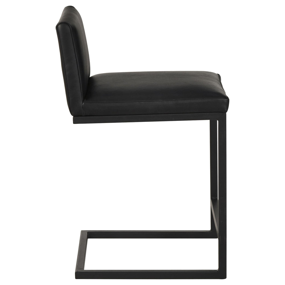 Vardon Genuine Leather Counter Height Chairs Black Set of 2 — product image 8