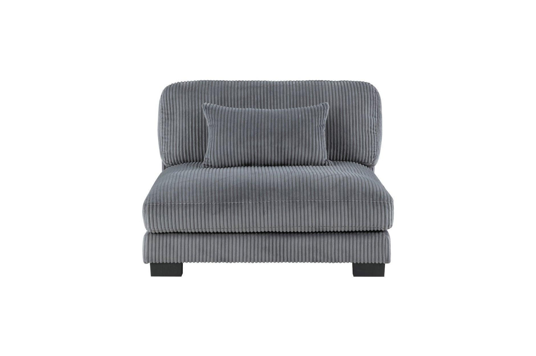 Traverse Gray Cordugoy Fabric Sectional Set