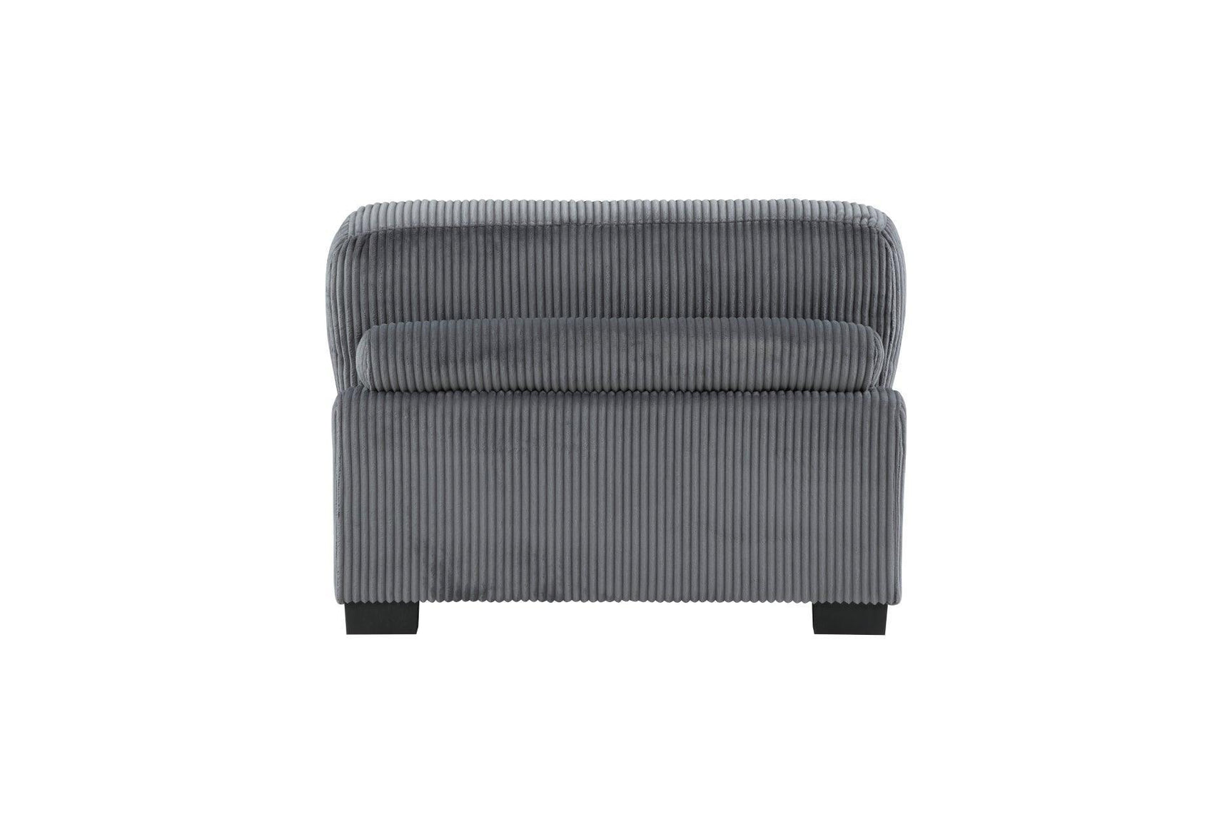 Traverse Gray Cordugoy Fabric Sectional Set