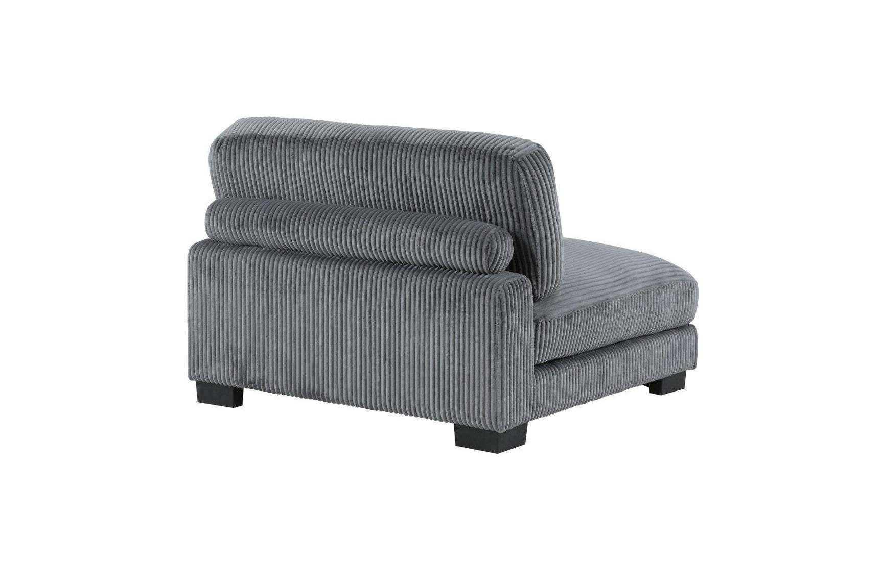Traverse Gray Cordugoy Fabric Sectional Set