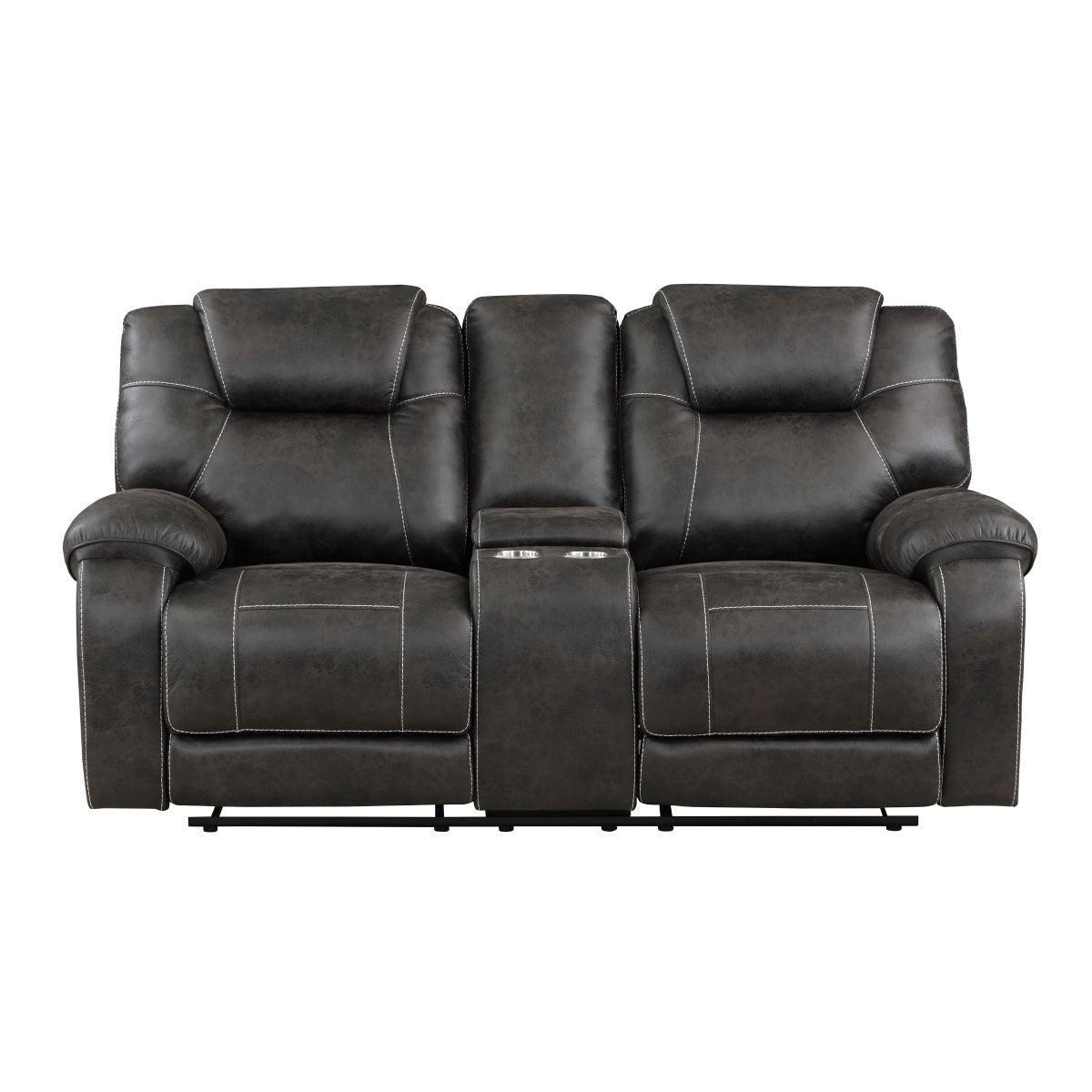 Gainesville Choclate Hued Reclining Loveseat
