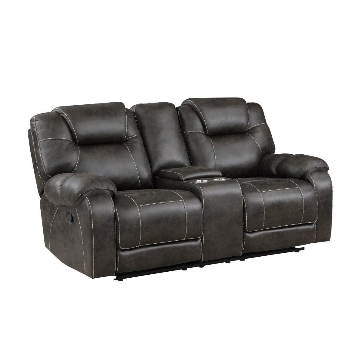 Gainesville Choclate Hued Reclining Loveseat