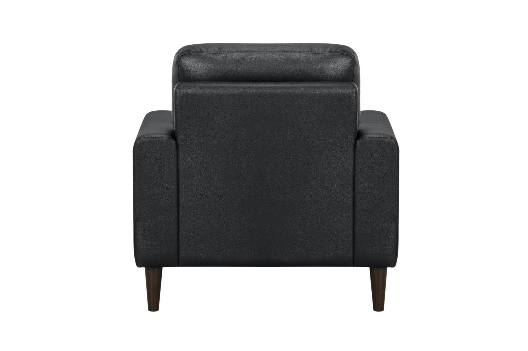 Lewes Black Leather Living Room Set