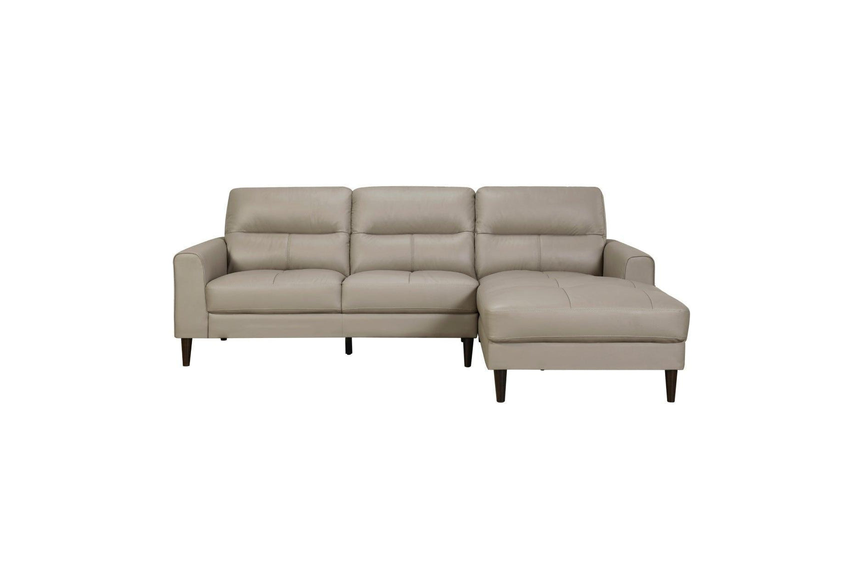 Lewes Latte Leather Sectional