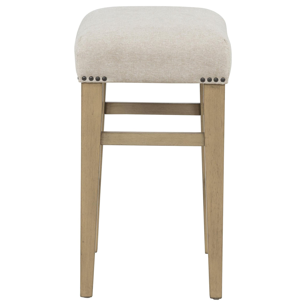 Naser Beige Upholstered Counter Stool Light Oak Set of 2 — product image 4