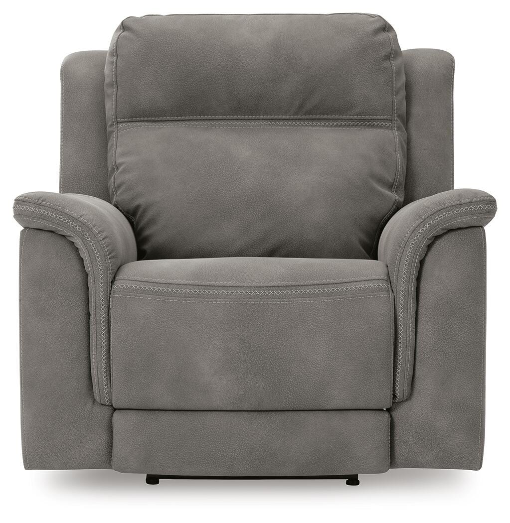 Next-Gen Durapella Slate Microfiber Power Recliner — front view