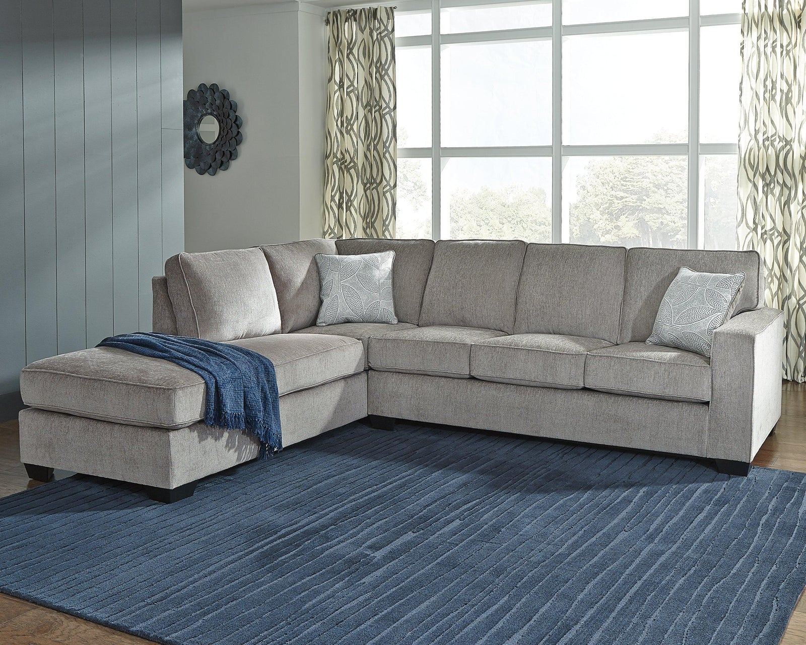 Altari Alloy Chenille 2-Piece Sectional With Chaise - Ella Furniture