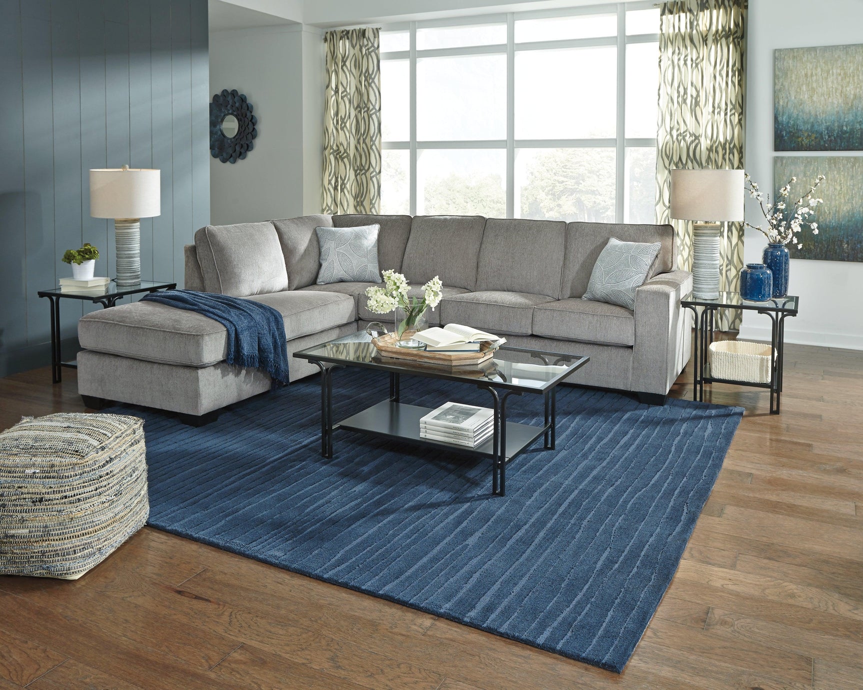 Altari Alloy Chenille 2-Piece Sectional With Chaise - Ella Furniture