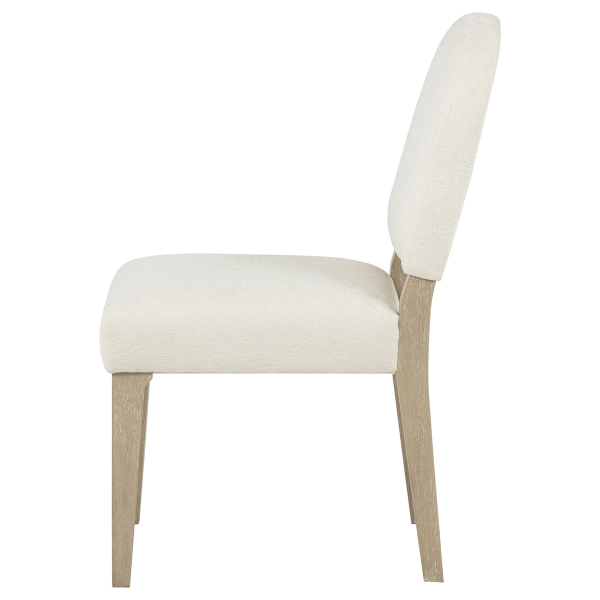 Lucaire Curved High Back Upholstered Dining Chair Cream Set of 2 — product image 5