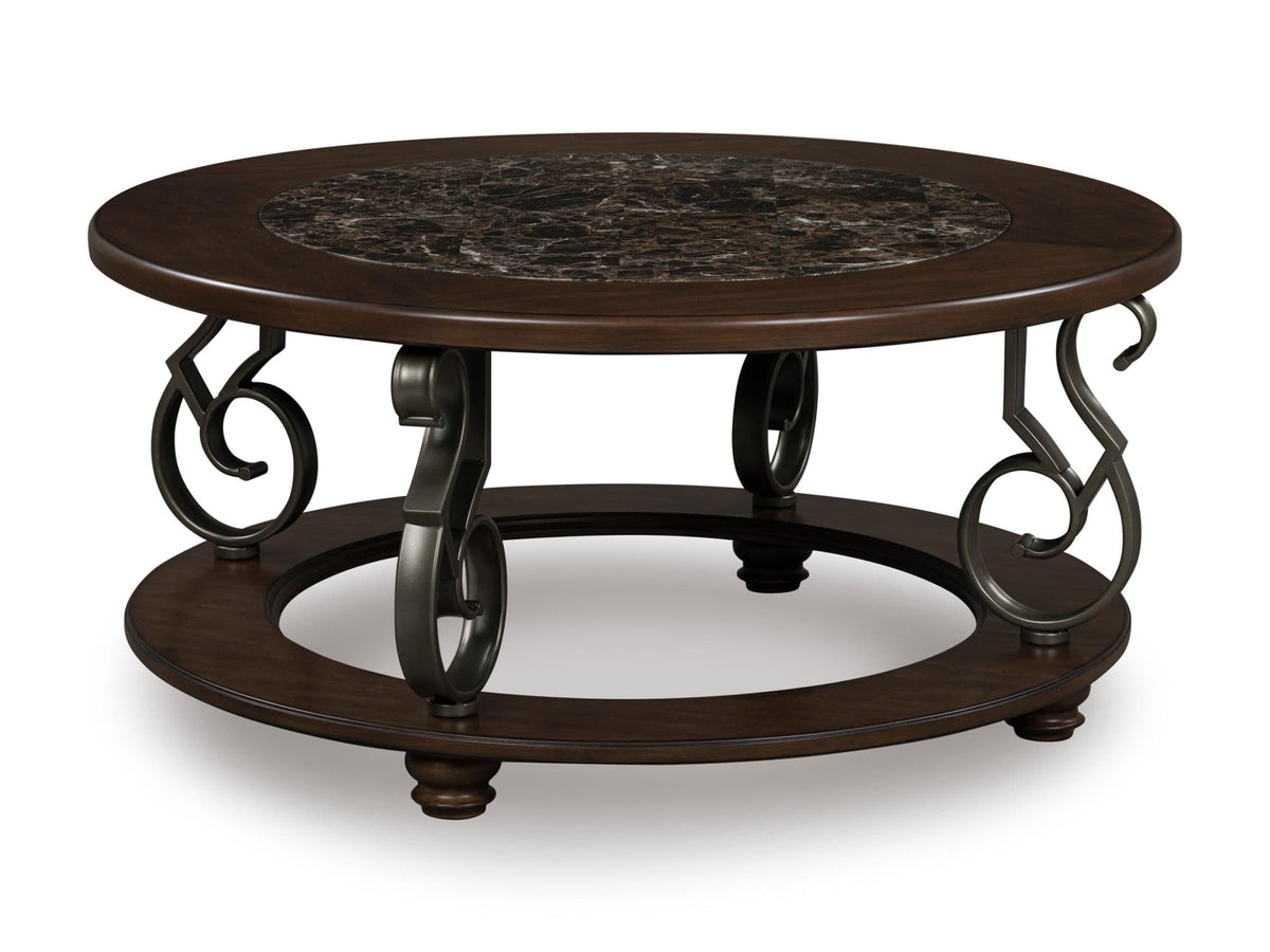 Dark Brown Coffee Table and End Table Set — product image 3