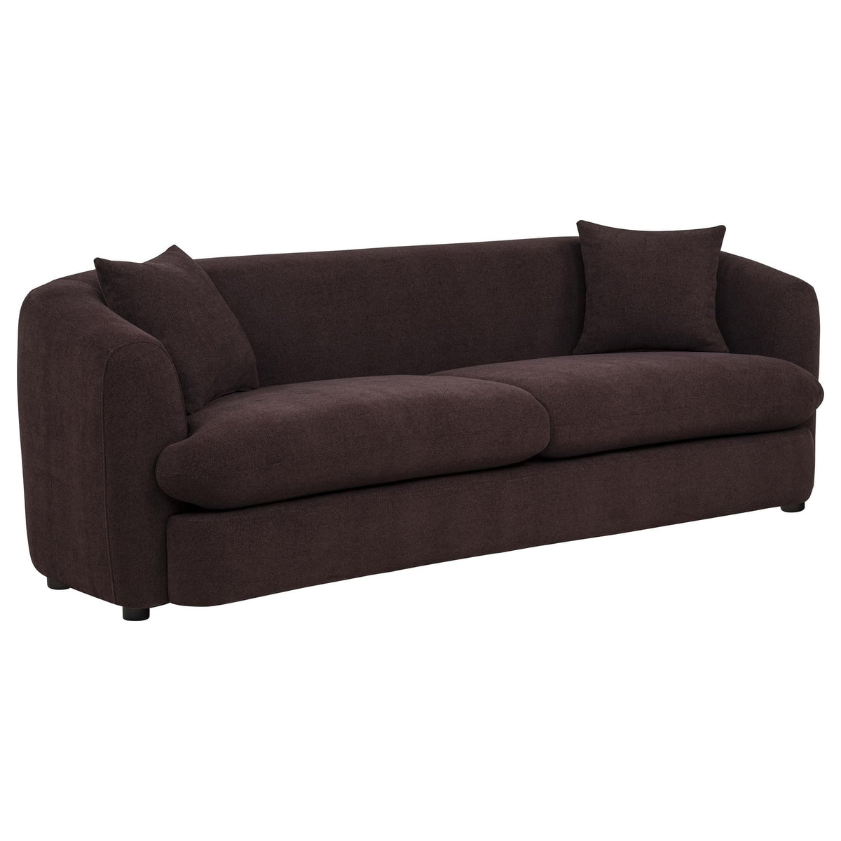 Delroy 3-Seat Stationary Sofa in Aubergine Polyester — product view