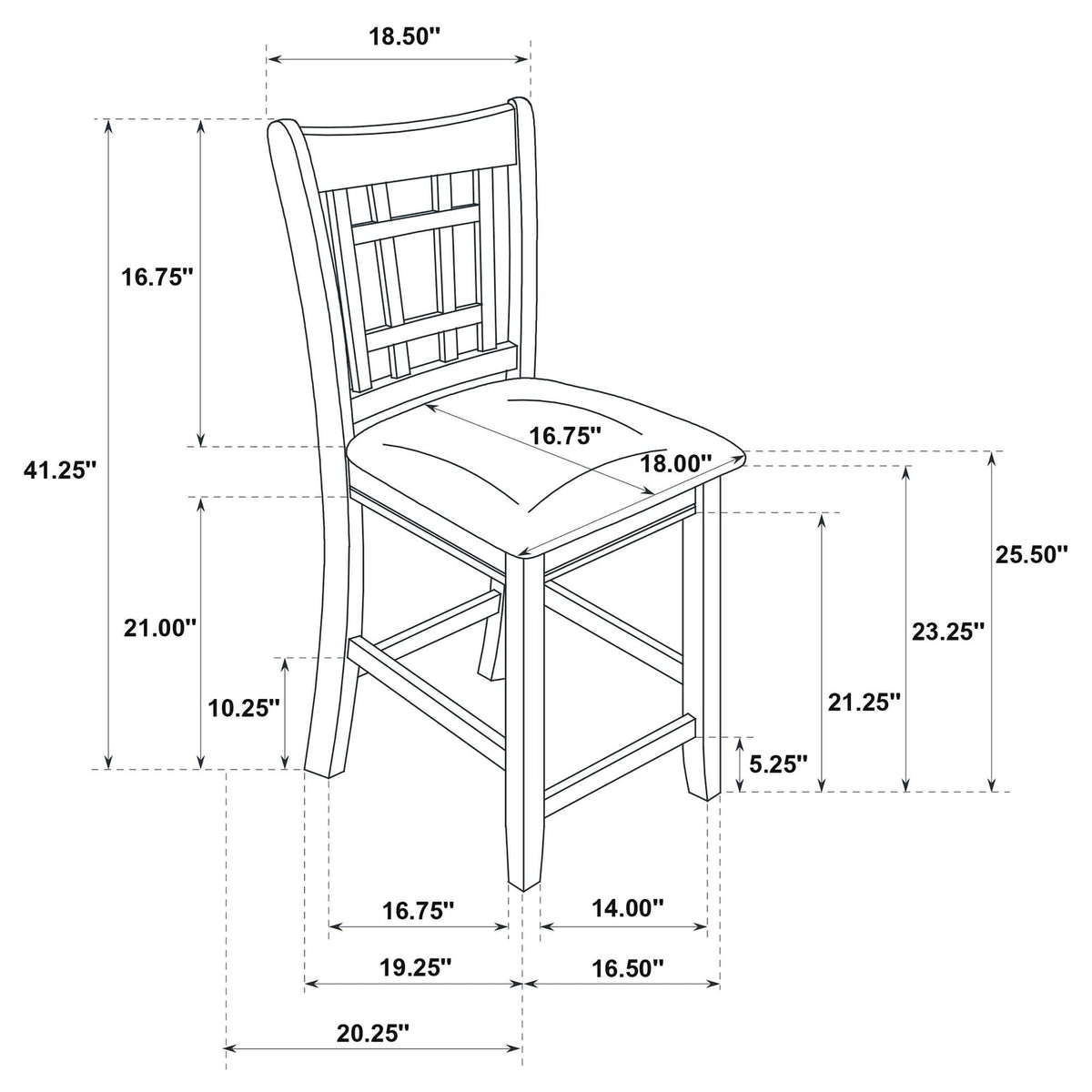 Lavon 5-Piece Oval Counter Height Extension Dining Set Light Oak — product image 17