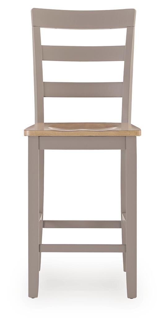 Harperfeld Natural/Gray Counter Height Barstool — front view