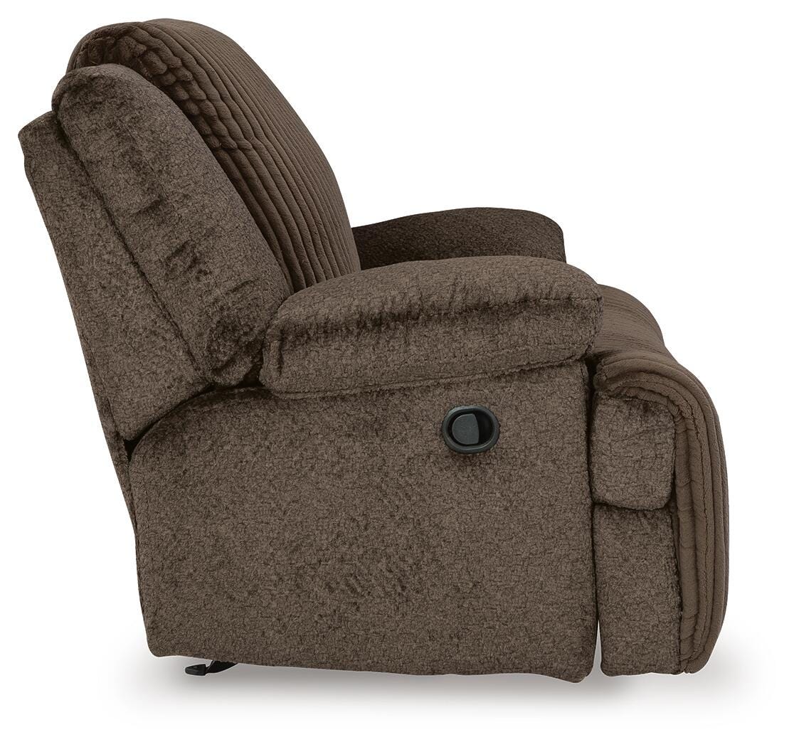 Top Chocolate 6-Piece Sectional with Recliner — side view
