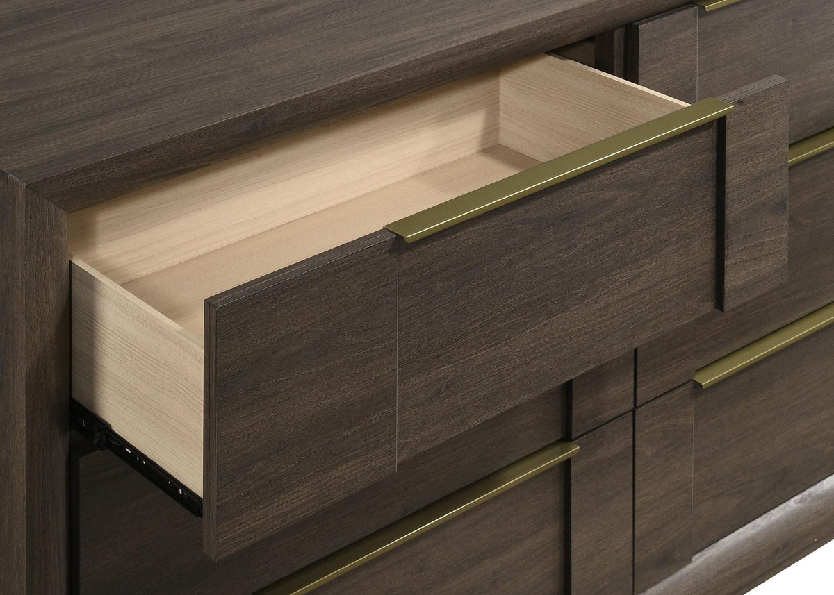 Farre 6-Drawer Dresser Dark Brown — product image 10