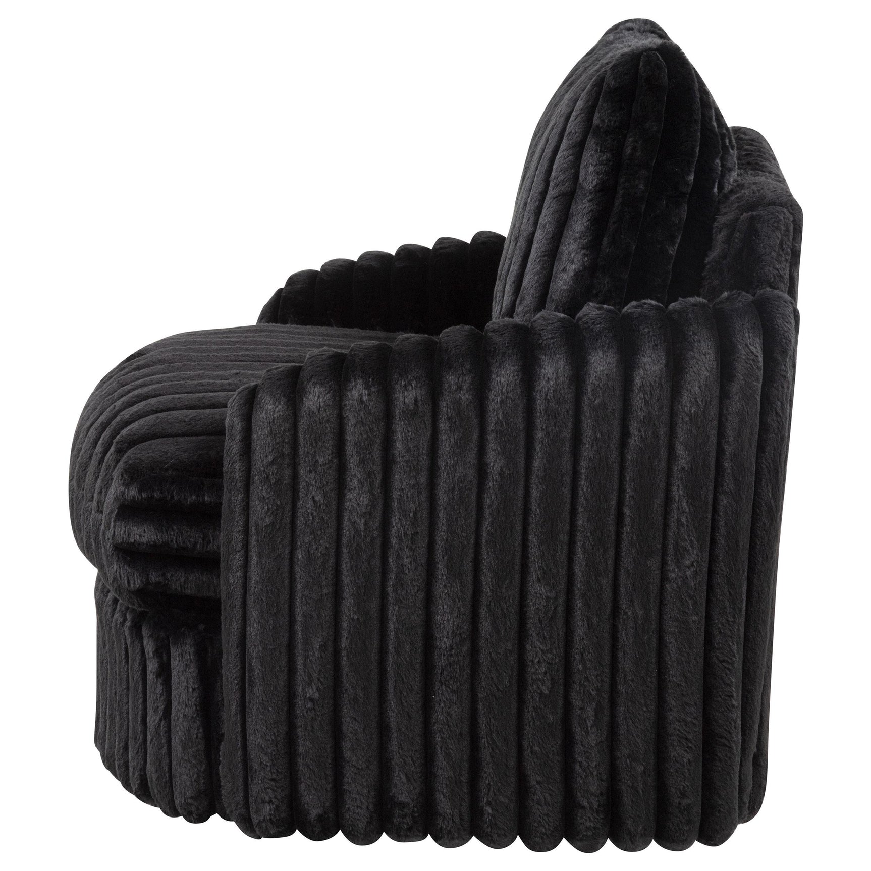 Sarco Corduroy Upholstered Swivel Accent Arm Chair Black