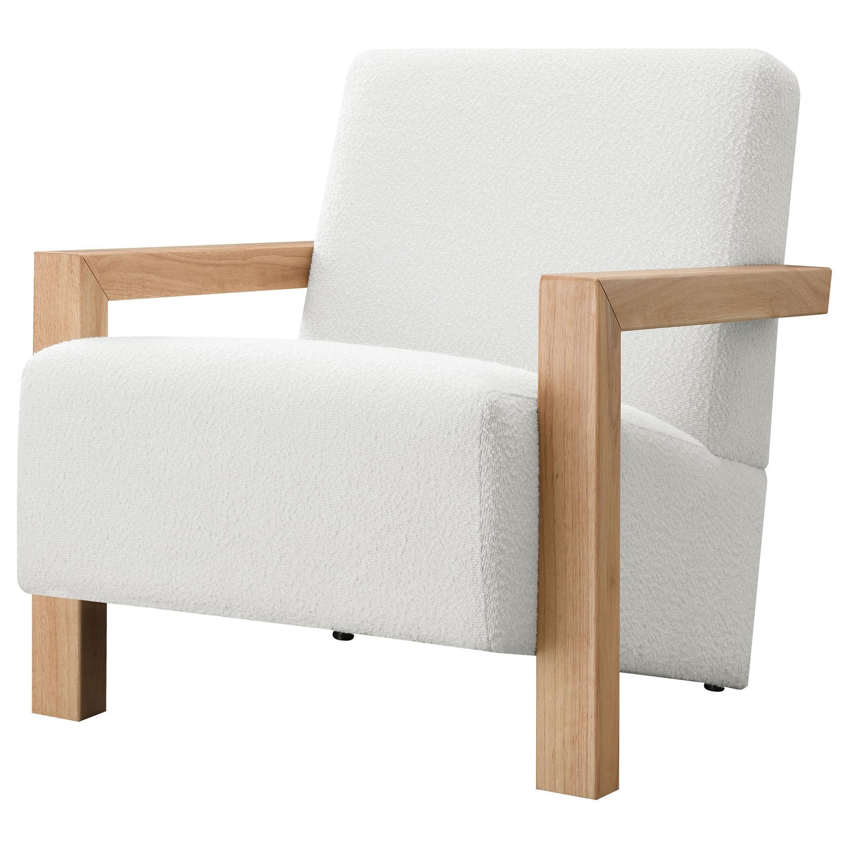 Fitzroy Boucle Upholstered Accent Arm Chair Ivory 903094