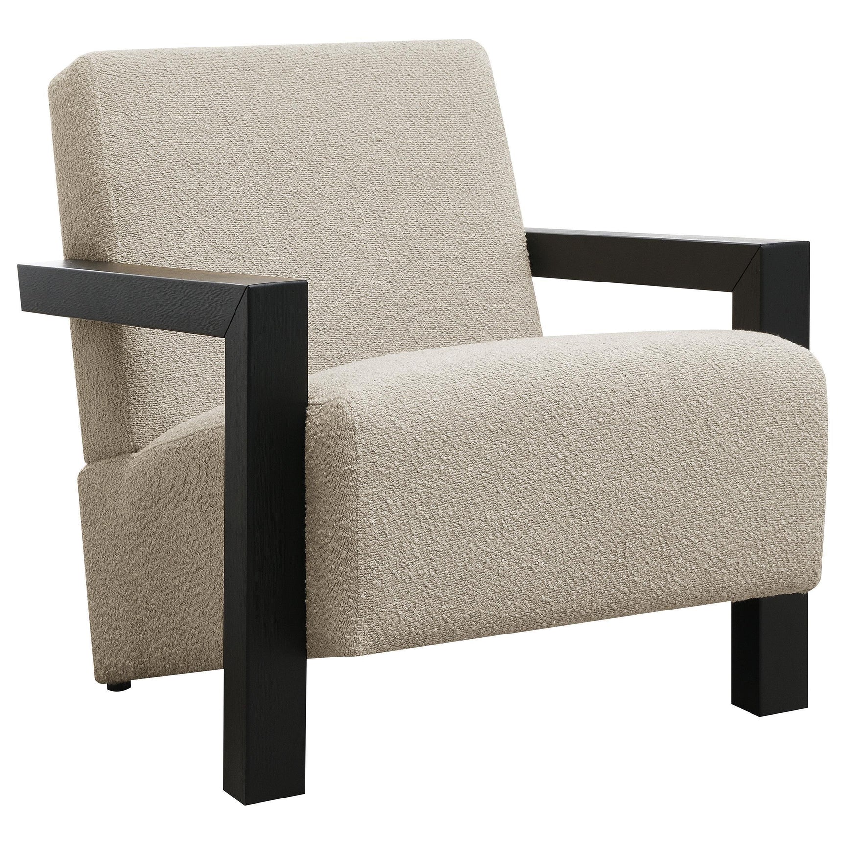 Fitzroy Boucle Upholstered Accent Arm Chair Latte 903095