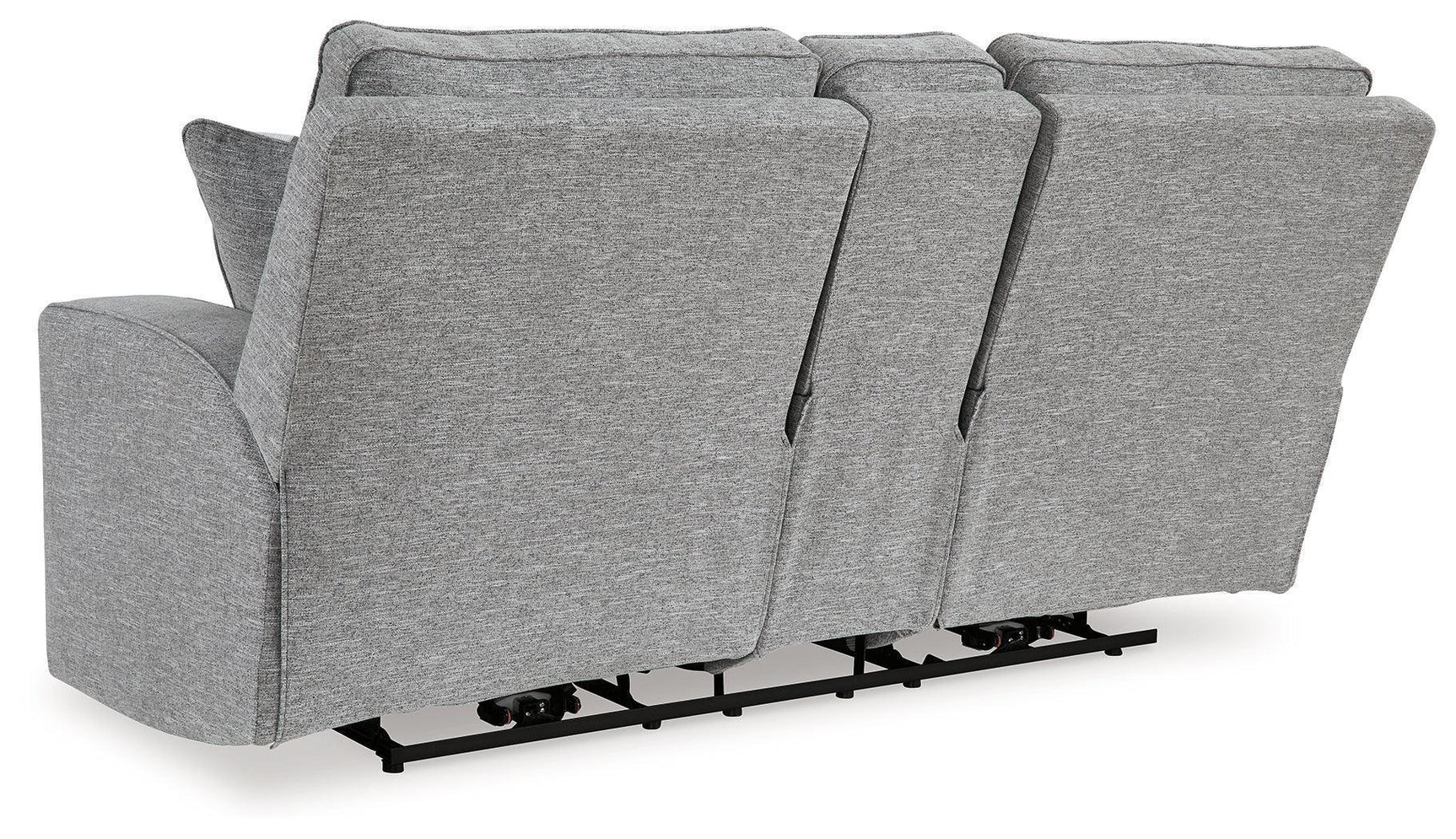 Biscoe Pewter Textured Nuvella® Power Reclining Loveseat