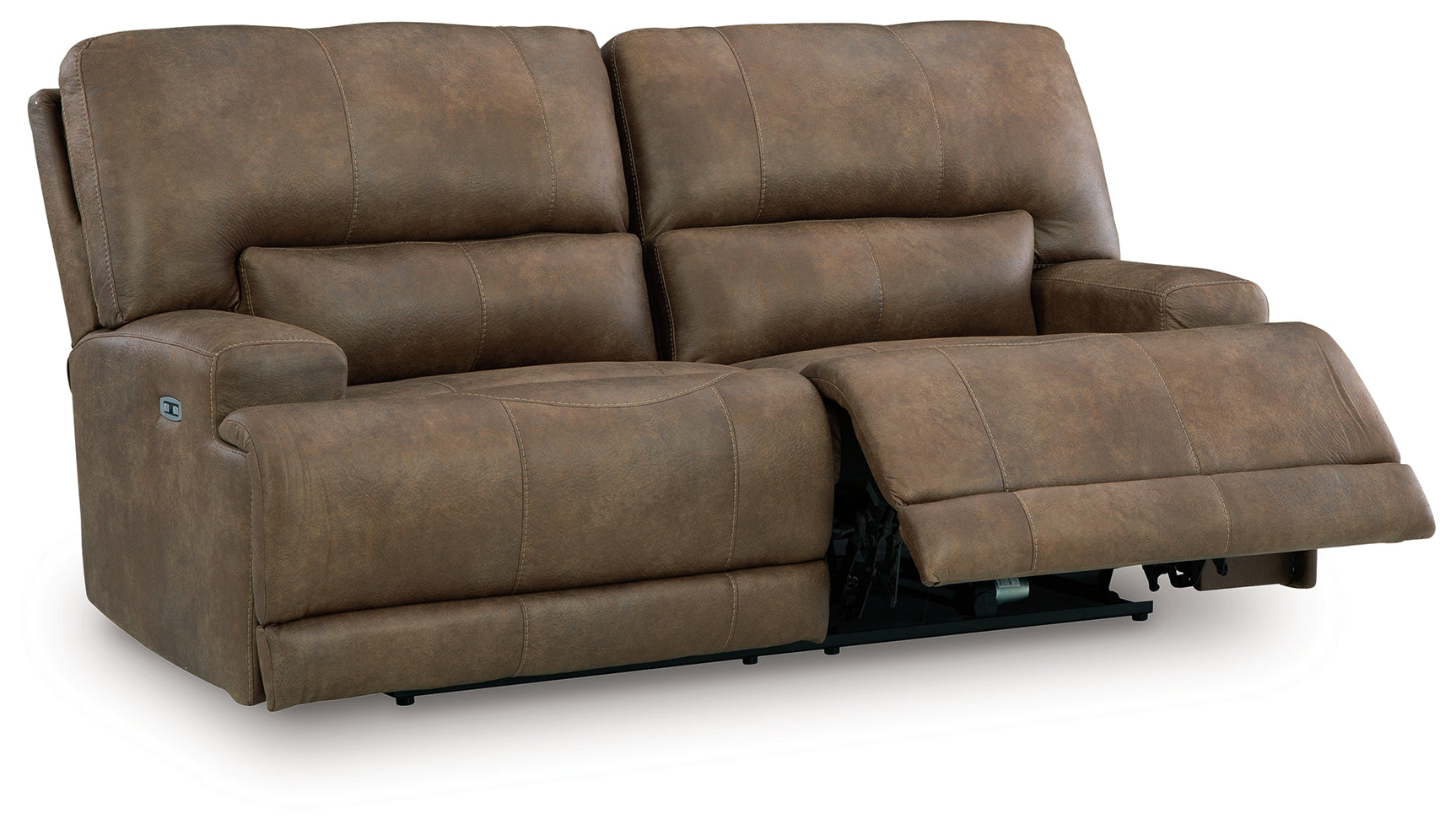 Beckley Place Earth Faux Leather Power Reclining Sofa