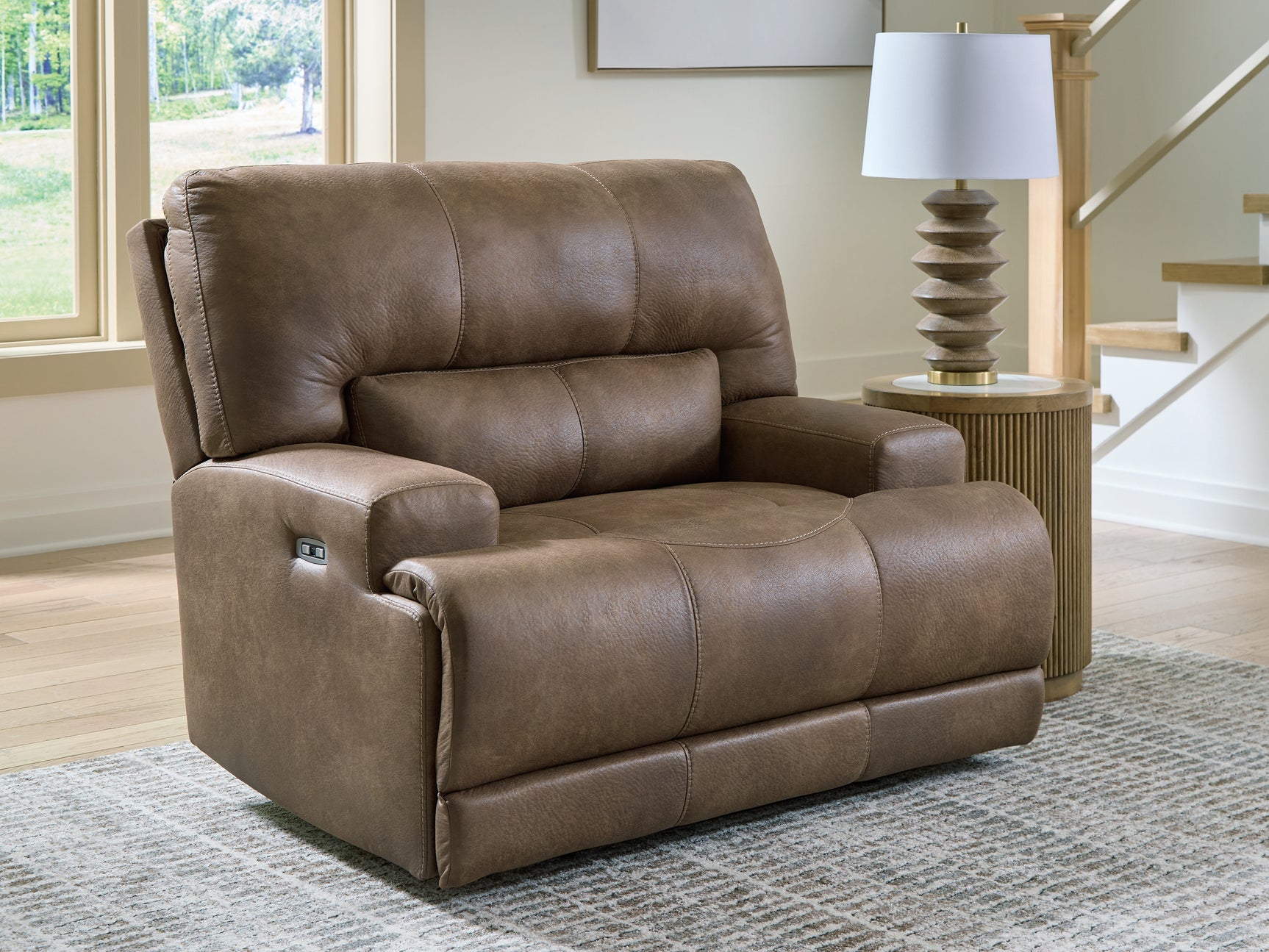 Beckley Place Earth Faux Leather Power Recliner