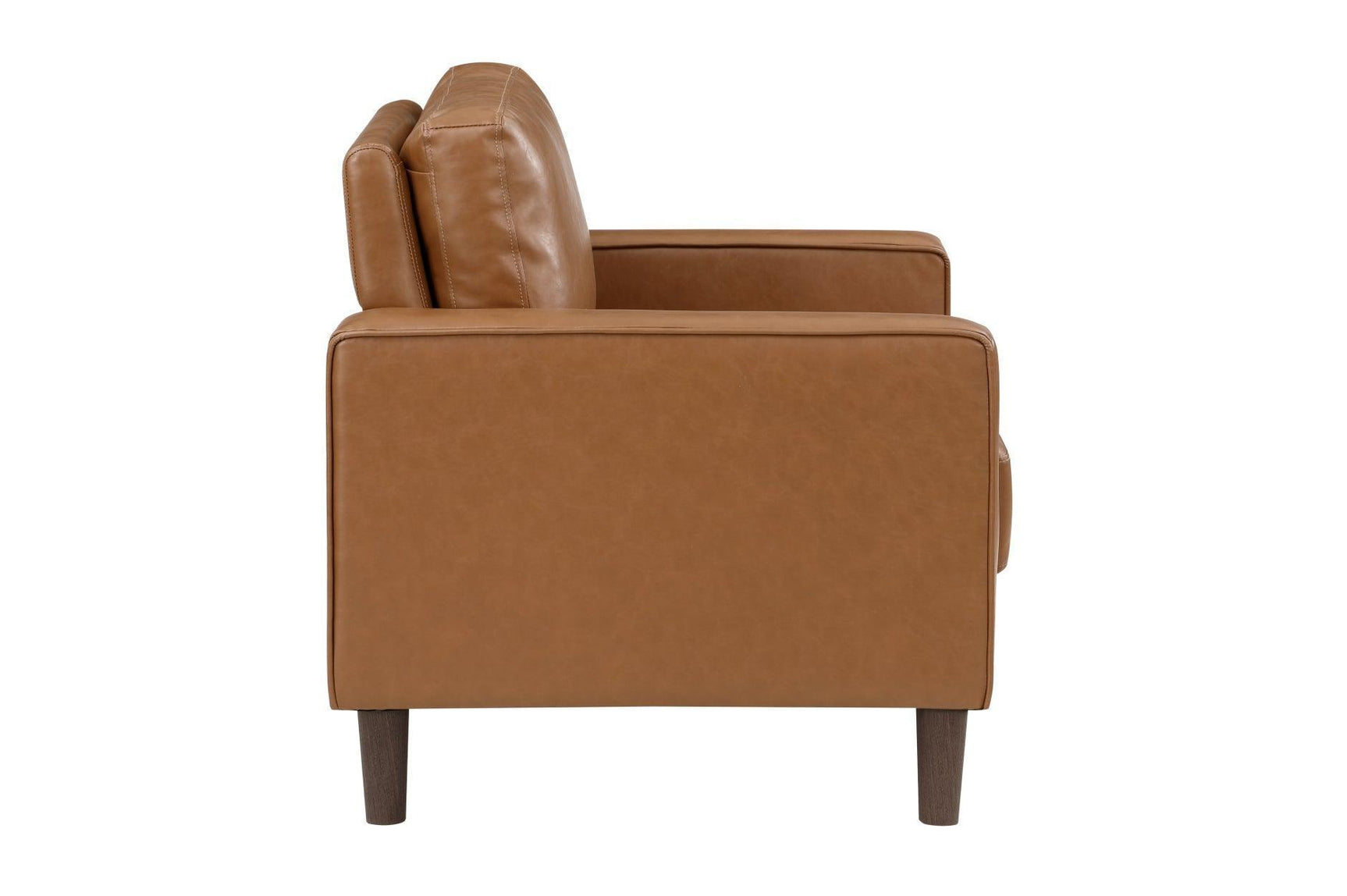 Malcolm Brown Faux Leather Living Room Set