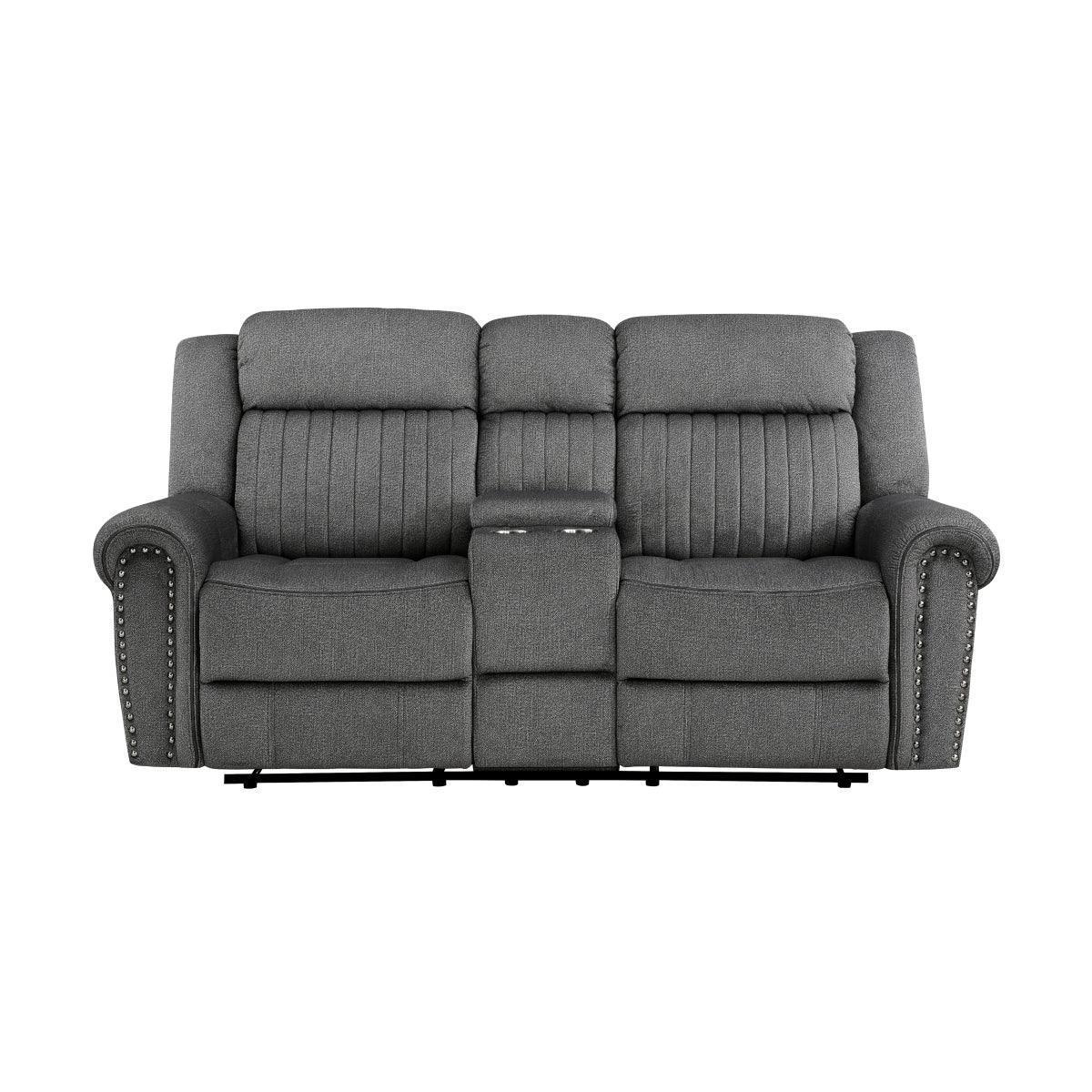 Brennen Charcoal Reclining Loveseat
