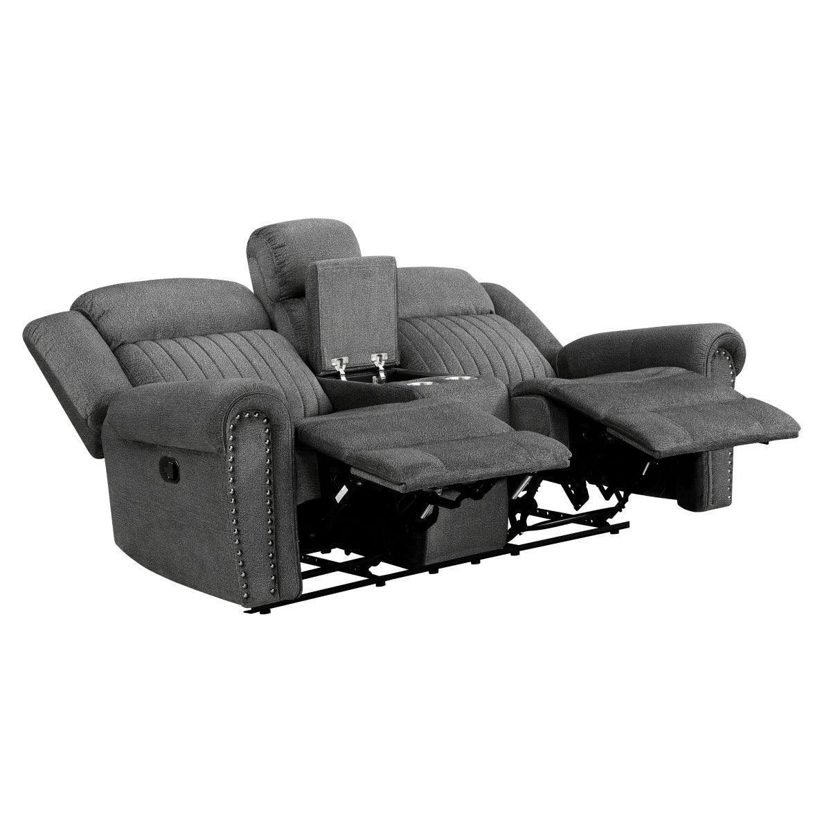 Brennen Charcoal Reclining Loveseat