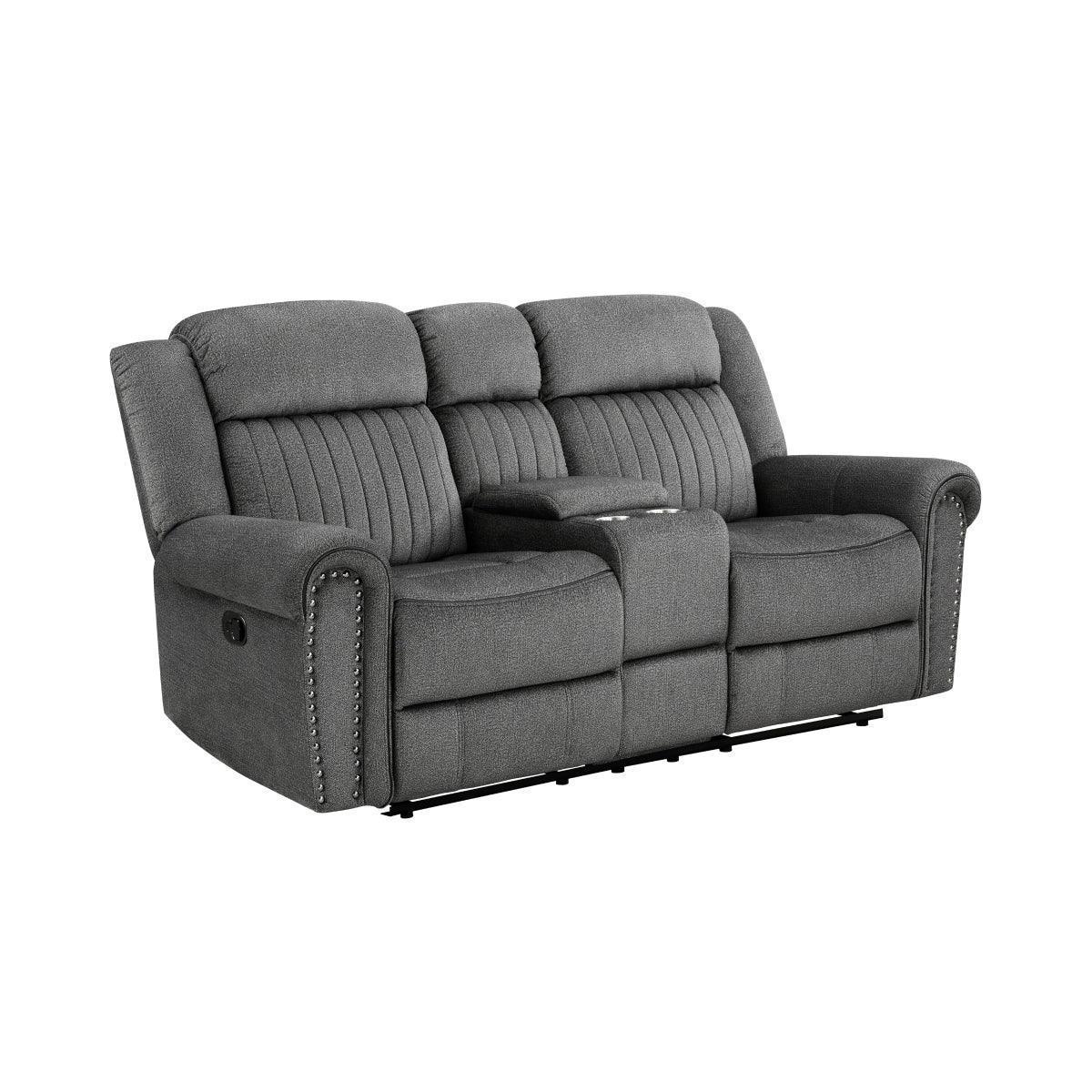 Brennen Charcoal Reclining Loveseat