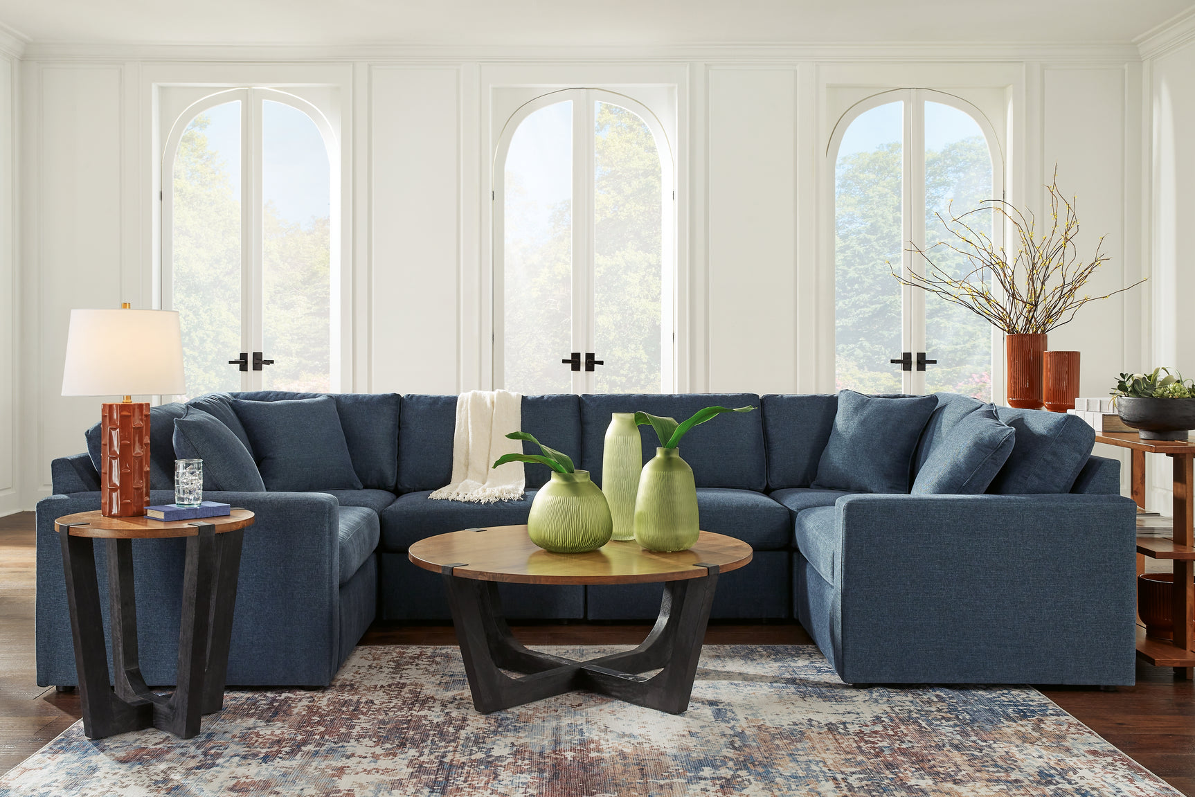Modmax Ink Performance Fabric,Next-Gen Nuvella™ 6-Piece Sectional