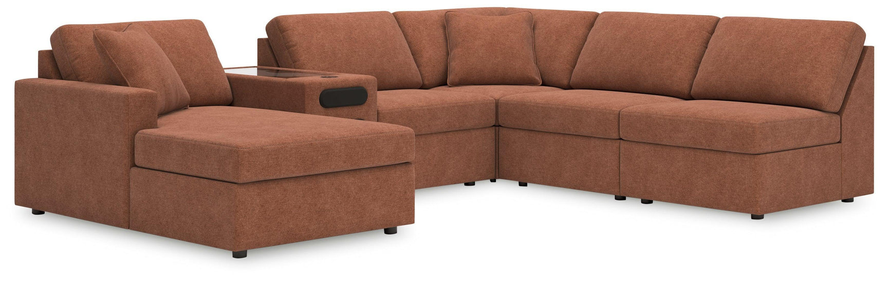 Modmax Spice Performance Fabric,Next-Gen Nuvella™ 6-Piece Sectional with Chaise