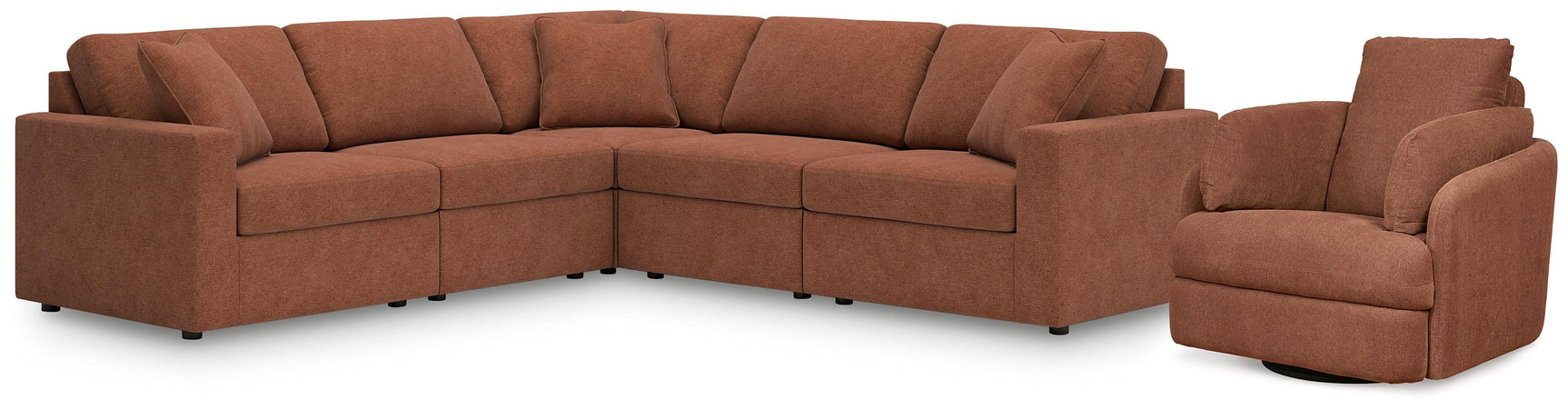 Pillar Spice Peak 5-Piece Sectional With Recliner