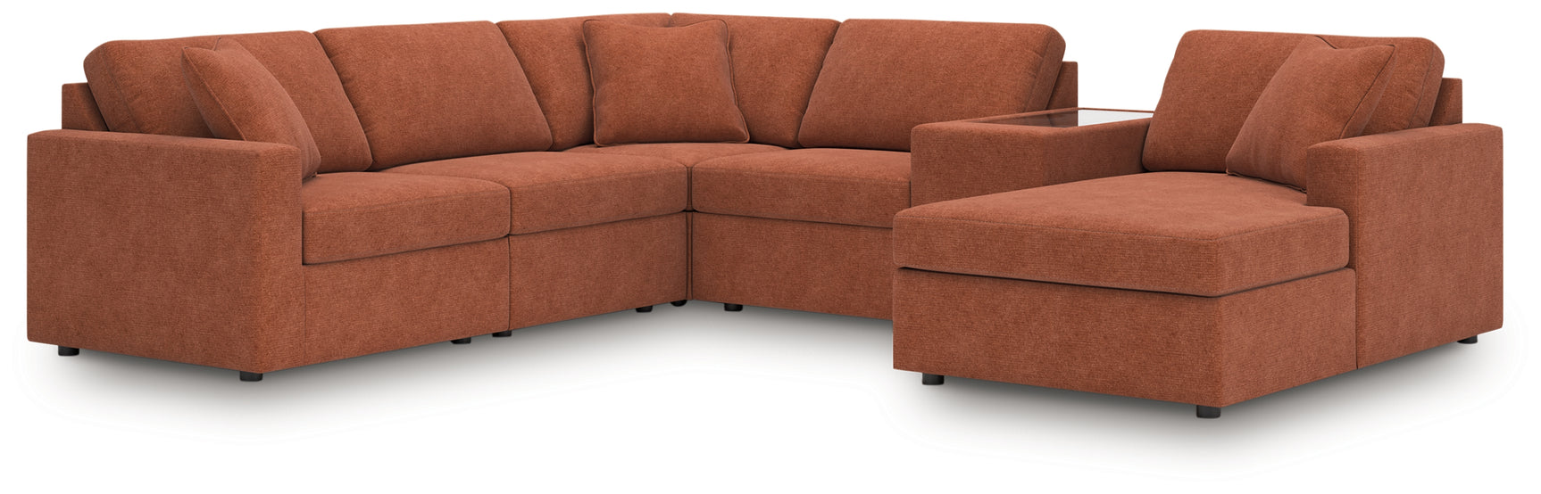 Modmax Spice Performance Fabric,Next-Gen Nuvella™ 6-Piece Sectional with Chaise