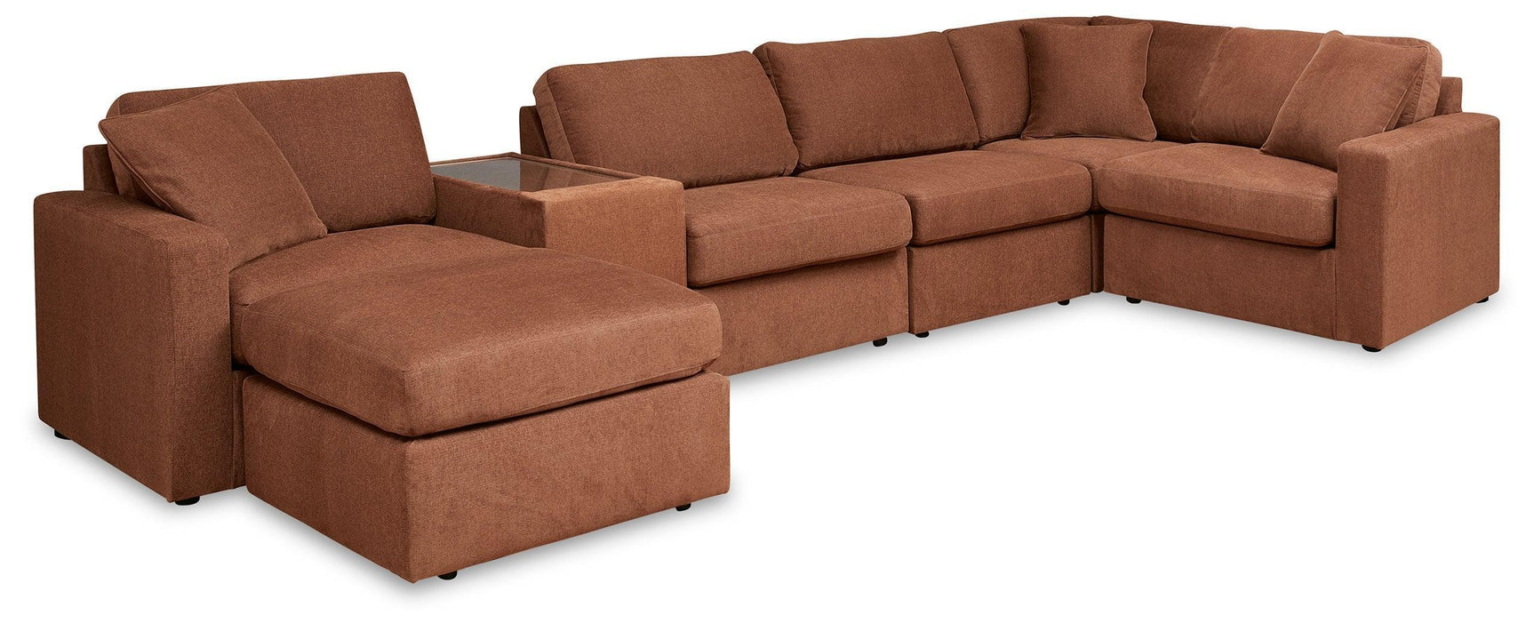 Pillar Spice Peak 6-Piece Sectional With Ottoman