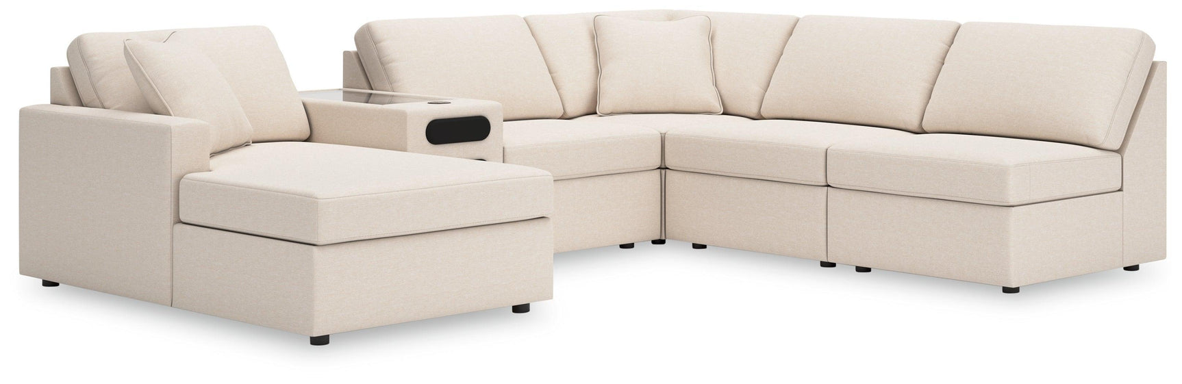 Modmax Oyster Performance Fabric,Next-Gen Nuvella™ 6-Piece Sectional with Chaise