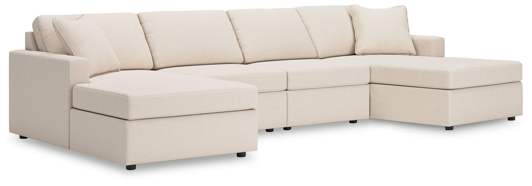 Modmax Oyster Nuvella® 4-Piece Sectional with Chaise