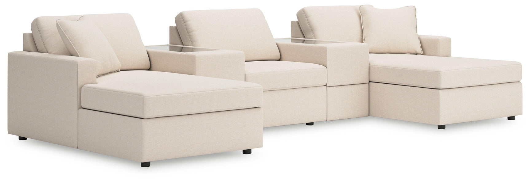 Modmax Oyster Nuvella® 5-Piece Pit Sectional