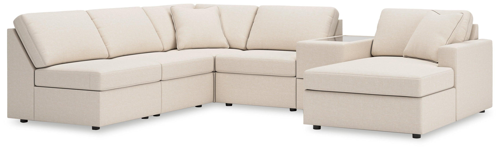 Modmax Oyster Nuvella® 6-Piece Sectional with Chaise