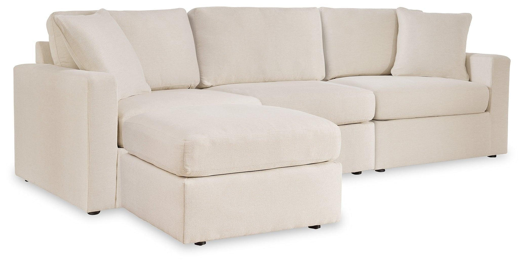 Modmax Oyster 3-Piece Sectional With Ottoman