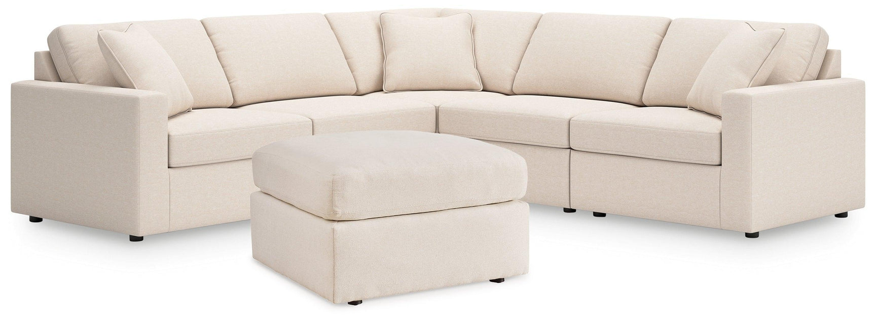 Pillar Oyster Peak 5-Piece Sectional With Ottoman