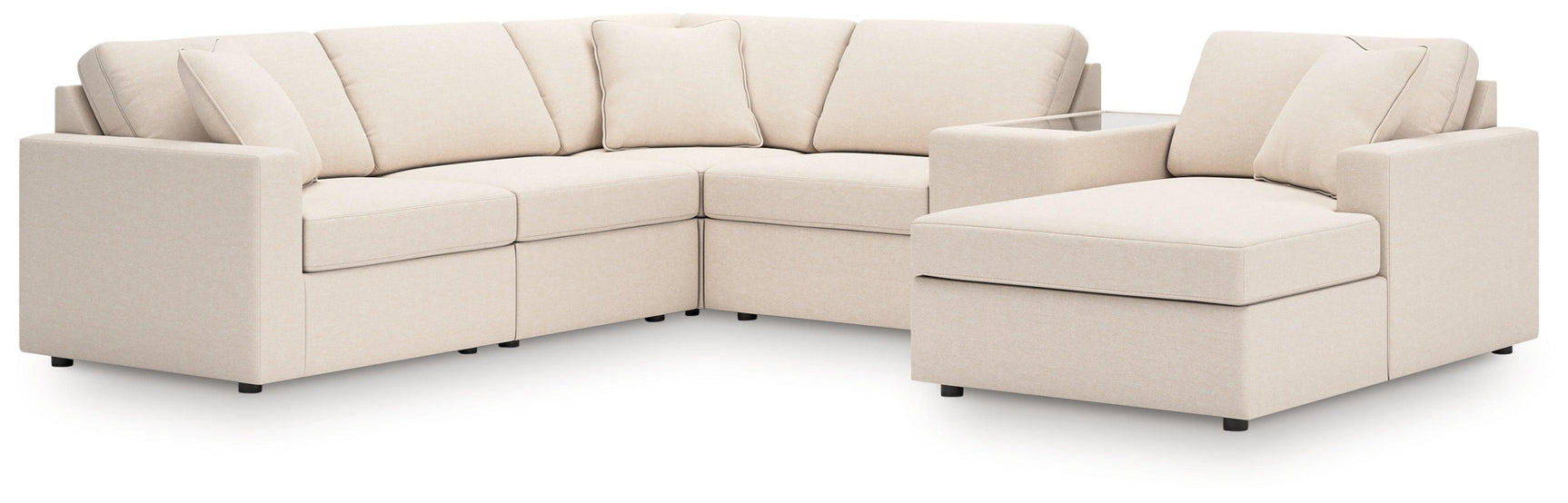 Modmax Oyster Performance Fabric,Next-Gen Nuvella™ 6-Piece Sectional with Chaise