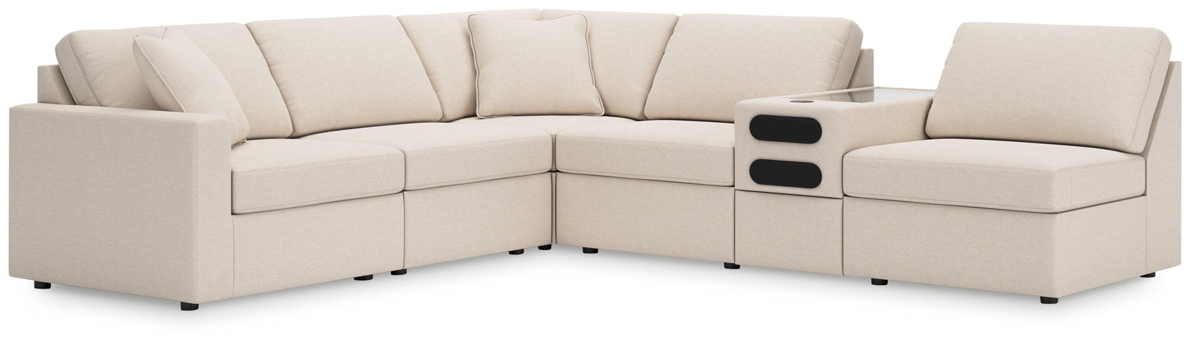 Modmax Oyster Performance Fabric,Next-Gen Nuvella™ 6-Piece Sectional